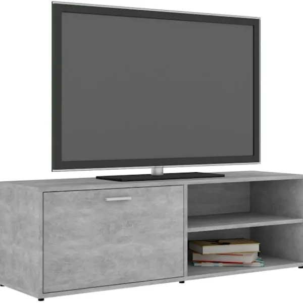 vidaXL Tv-Bänkar>Tv-bänk betong 120x34x37 cm konstruerat trä