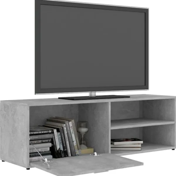 vidaXL Tv-Bänkar>Tv-bänk betong 120x34x37 cm konstruerat trä