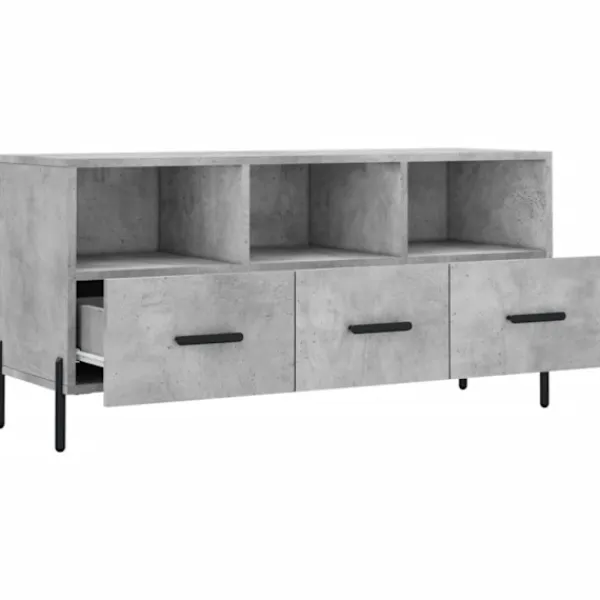 vidaXL Tv-Bänkar>Tv-bänk betong 102x36x50 cm konstruerat trä