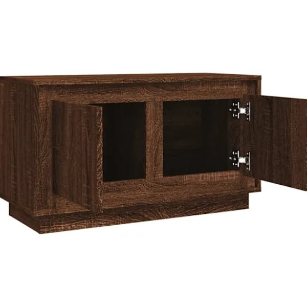 vidaXL Tv-Bänkar>Tv-bänk ek 80x35x45 cm konstruerat trä