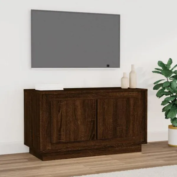 vidaXL Tv-Bänkar>Tv-bänk ek 80x35x45 cm konstruerat trä