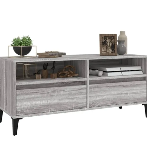 vidaXL Tv-Bänkar>Tv-bänk sonoma 100x34,5x44,5 cm konstruerat trä