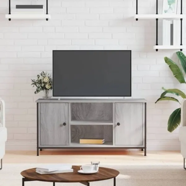 vidaXL Tv-Bänkar>Tv-bänk sonoma 100x40x50 cm konstruerat trä