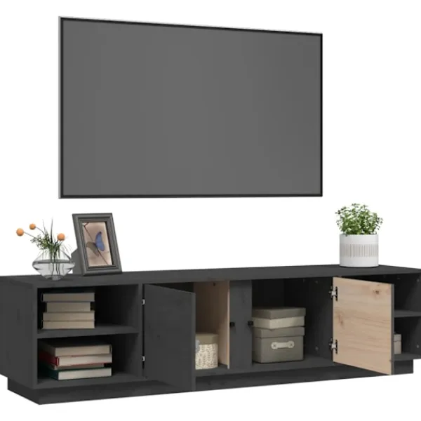 vidaXL Tv-Bänkar>Tv-bänk 156x40x40 cm massiv furu