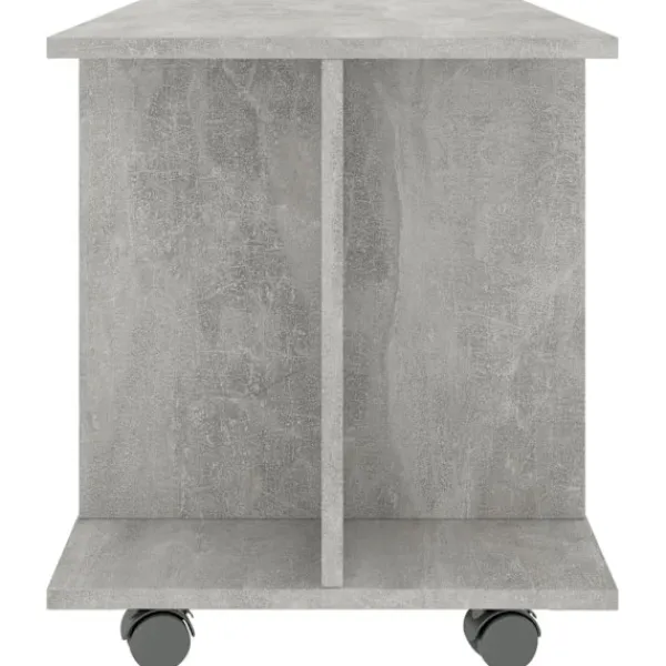vidaXL Tv-Bänkar>Tv-bänk med hjul betong 80x40x45 cm konstruerat trä