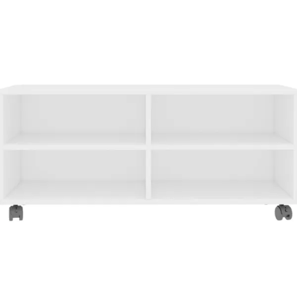 vidaXL Tv-Bänkar>Tv-bänk med hjul 90x35x35 cm konstruerat trä
