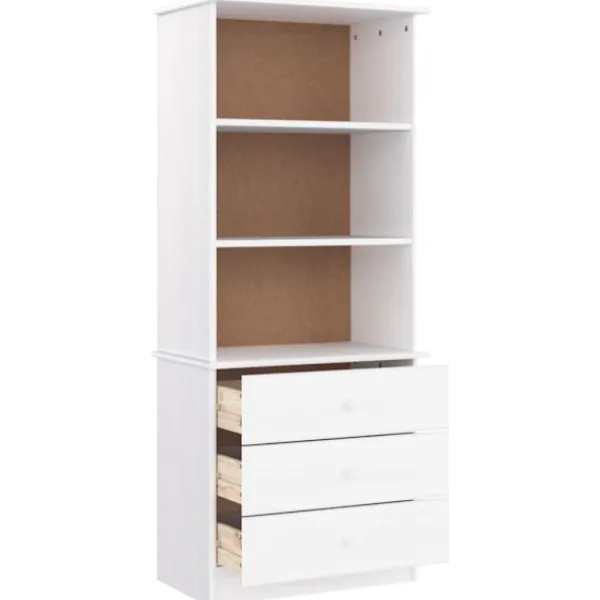 vidaXL Tv-Bänkar>Tv-bänk med lådor ALTA 60x35x142 cm massiv furu