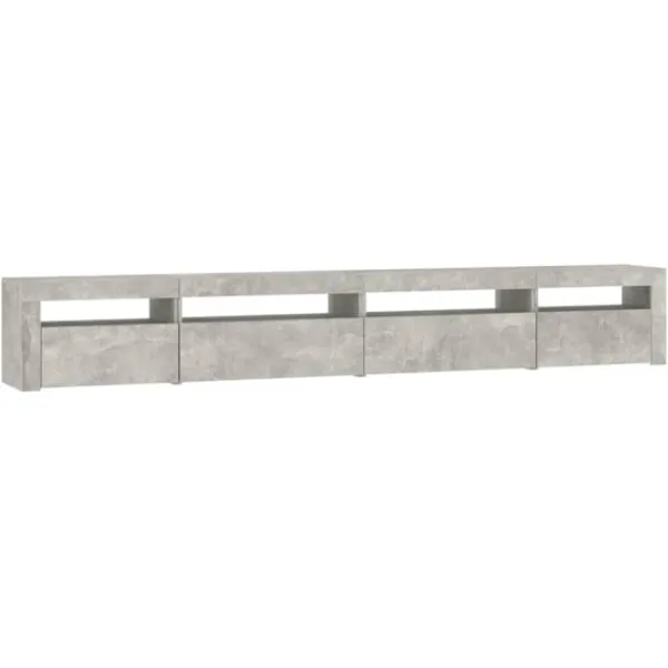 vidaXL Tv-Bänkar>Tv-bänk med LED-belysning betong 270x35x40 cm