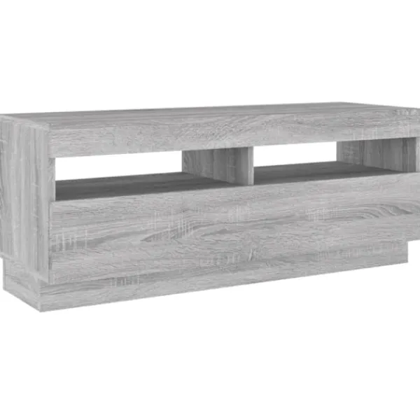 vidaXL Tv-Bänkar>Tv-bänk med LED-belysning sonoma 100x35x40 cm