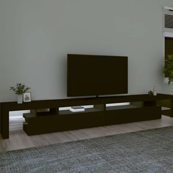vidaXL Tv-Bänkar>Tv-bänk med LED-belysning 290x36,5x40 cm