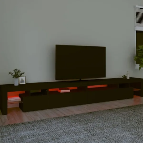vidaXL Tv-Bänkar>Tv-bänk med LED-belysning 290x36,5x40 cm