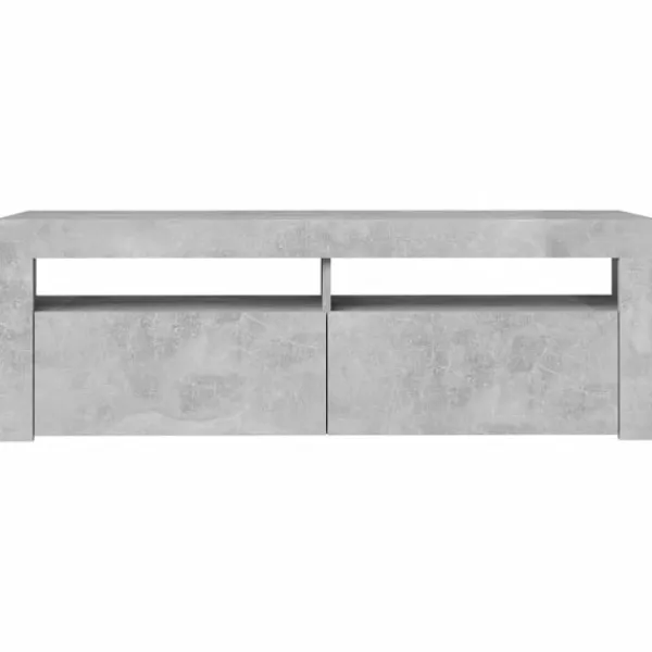 vidaXL Tv-Bänkar>TV-bänk med LED-belysning betong 120x35x40 cm