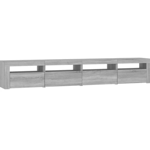 vidaXL Tv-Bänkar>TV-bänk med LED-belysning sonoma 240x35x40 cm