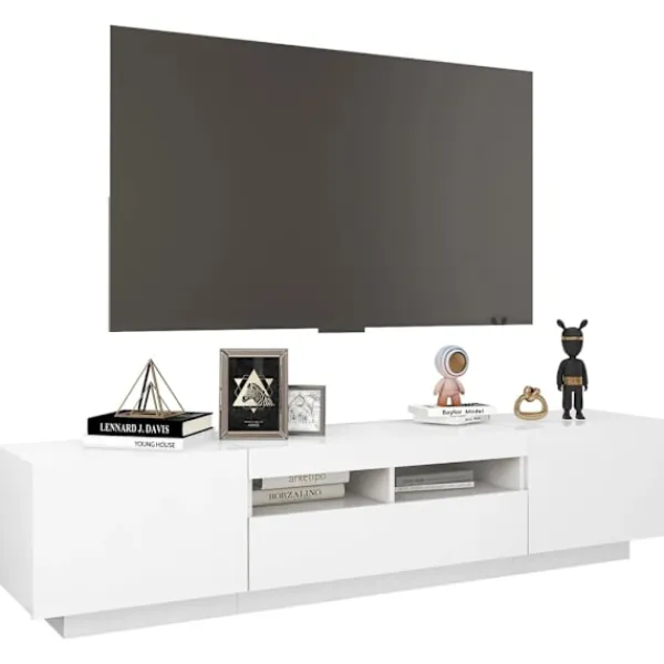 vidaXL Tv-Bänkar>TV-bänk med LED-belysning 180x35x40 cm