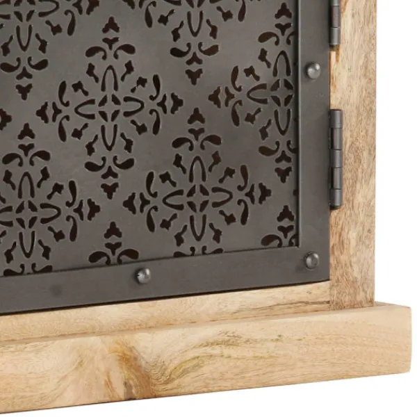 vidaXL Tv-Bänkar>TV-bänk med ståldörrar 120x30x40 cm massivt mangoträ