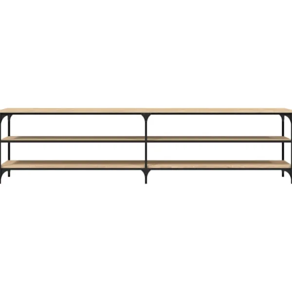 vidaXL Tv-Bänkar>Tv-bänk sonoma-ek 200x30x50 cm konstruerat trä och metall