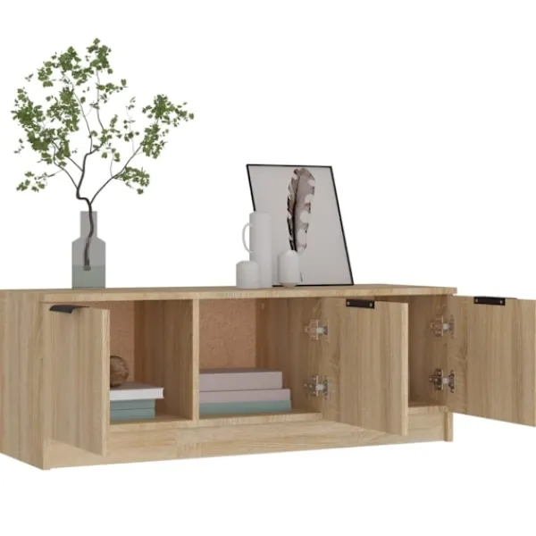 vidaXL Tv-Bänkar>Tv-bänk sonoma-ek 102x35x36,5 cm konstruerat trä