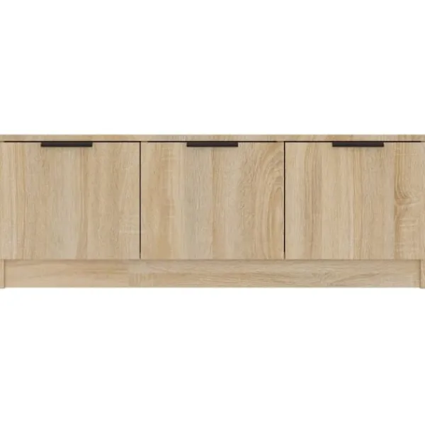 vidaXL Tv-Bänkar>Tv-bänk sonoma-ek 102x35x36,5 cm konstruerat trä