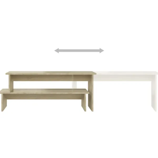 vidaXL Tv-Bänkar>Tv-bänk sonoma-ek 180x30x43 cm konstruerat trä