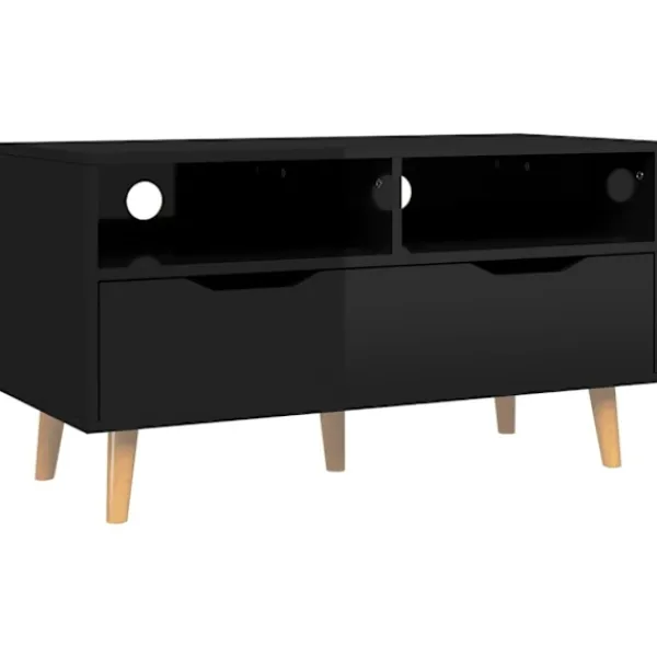 vidaXL Tv-Bänkar>Tv-bänk högglans 90x40x48,5 cm konstruerat trä