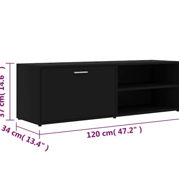 vidaXL Tv-Bänkar>TV-bänk 120x34x37 cm konstruerat trä