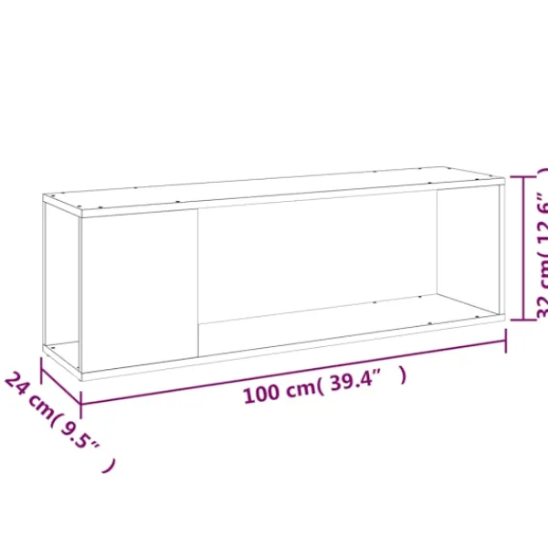 vidaXL Tv-Bänkar>Tv-bänk 100x24x32 cm konstruerat trä