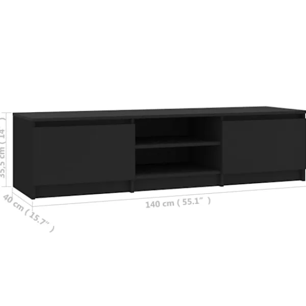 vidaXL Tv-Bänkar>Tv-bänk 140x40x35,5 cm konstruerat trä