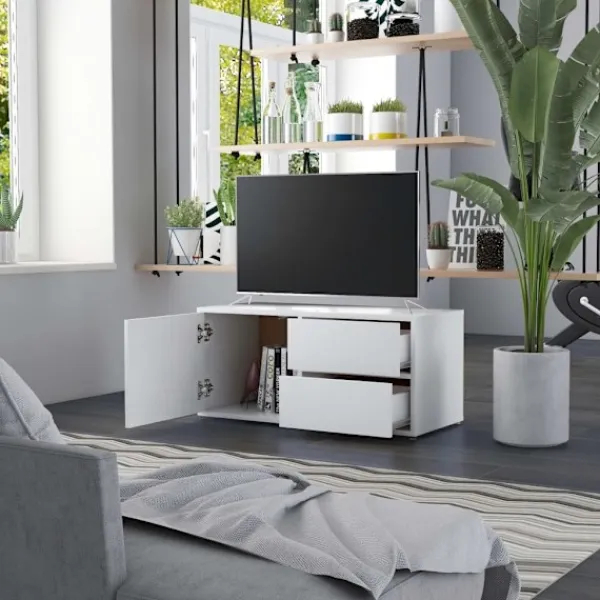 vidaXL Tv-Bänkar>Tv-bänk 80x34x36 cm konstruerat trä