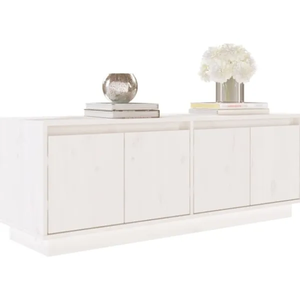 vidaXL Tv-Bänkar>Tv-bänk 110x34x40 cm massiv furu