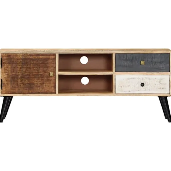 vidaXL Tv-Bänkar>TV-bänk 115x30x47 cm massivt mangoträ