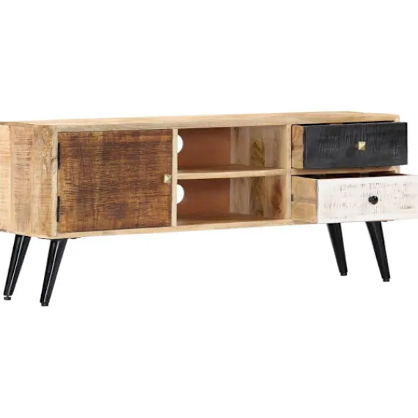 vidaXL Tv-Bänkar>TV-bänk 115x30x47 cm massivt mangoträ