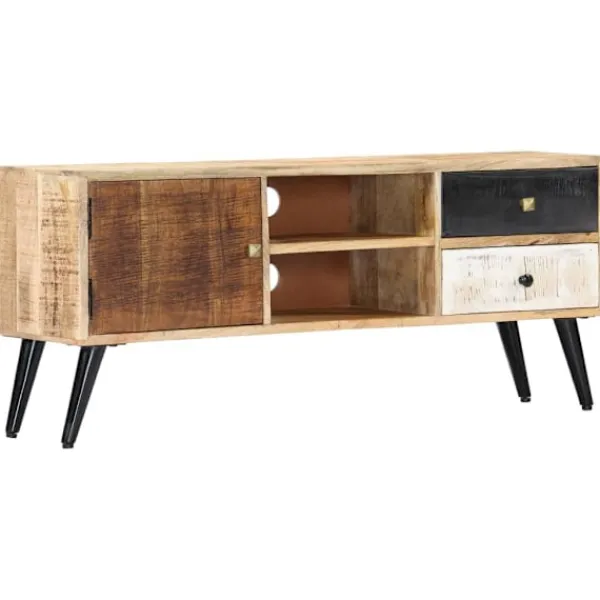 vidaXL Tv-Bänkar>TV-bänk 115x30x47 cm massivt mangoträ