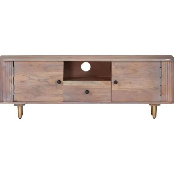 vidaXL Tv-Bänkar>TV-bänk 118x30x40 cm massivt akaciaträ