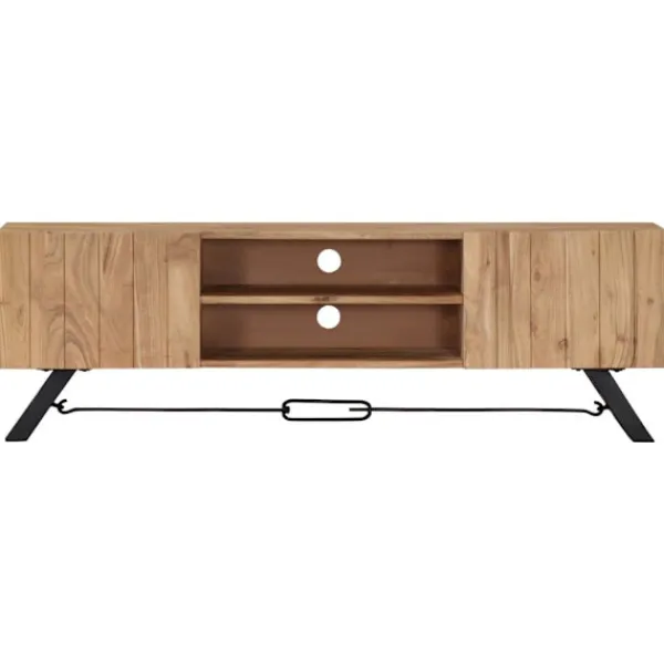 vidaXL Tv-Bänkar>TV-bänk 140x30x45 cm massivt akaciaträ