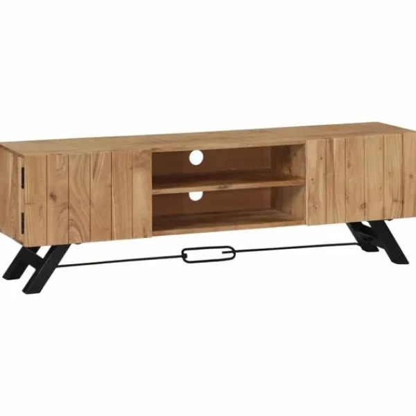 vidaXL Tv-Bänkar>TV-bänk 140x30x45 cm massivt akaciaträ