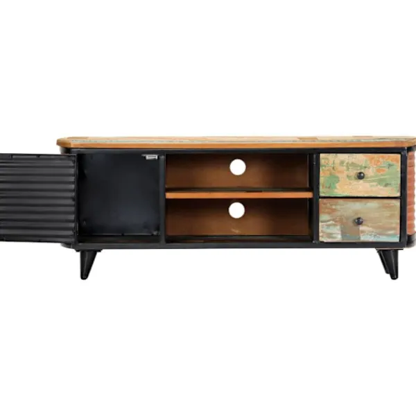 vidaXL Tv-Bänkar>TV-bänk 120x30x45 cm massivt återvunnet trä