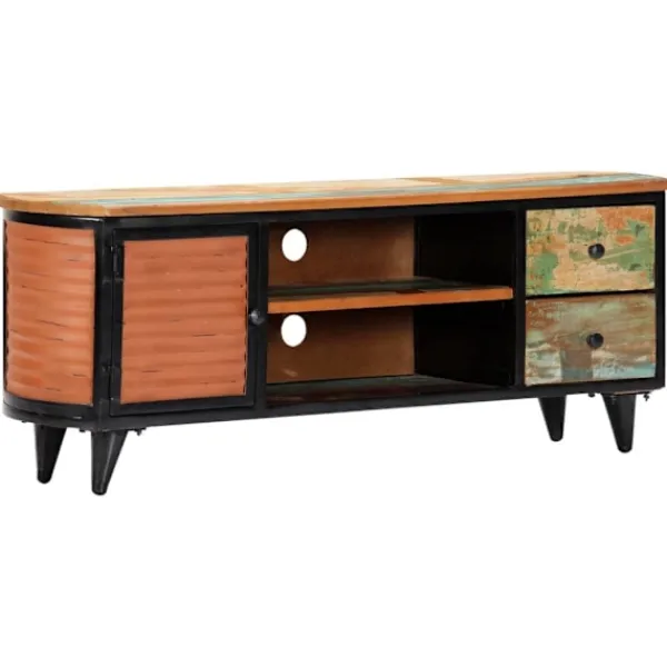 vidaXL Tv-Bänkar>TV-bänk 120x30x45 cm massivt återvunnet trä