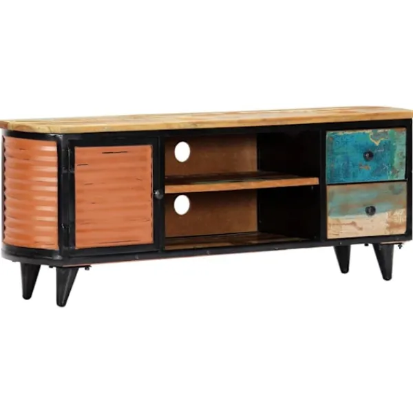 vidaXL Tv-Bänkar>TV-bänk 120x30x45 cm massivt återvunnet trä