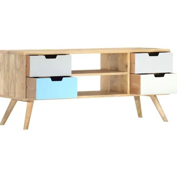 vidaXL Tv-Bänkar>TV-bänk 110x35x48 cm massivt mangoträ