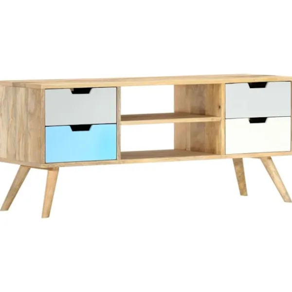 vidaXL Tv-Bänkar>TV-bänk 110x35x48 cm massivt mangoträ