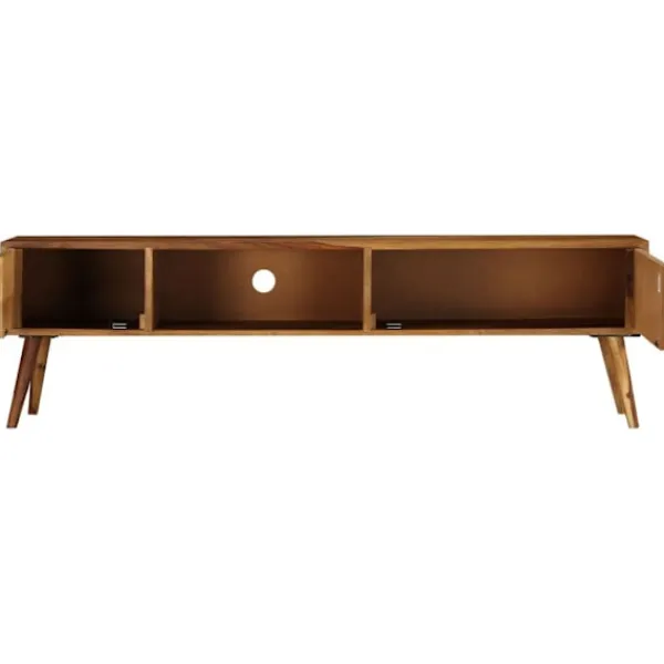 vidaXL Tv-Bänkar>TV-bänk 140x30x40 cm massivt sheshamträ