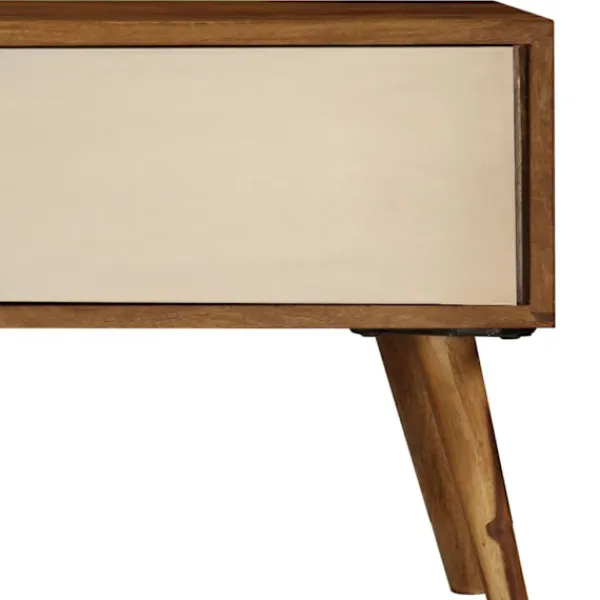 vidaXL Tv-Bänkar>TV-bänk 140x30x40 cm massivt sheshamträ