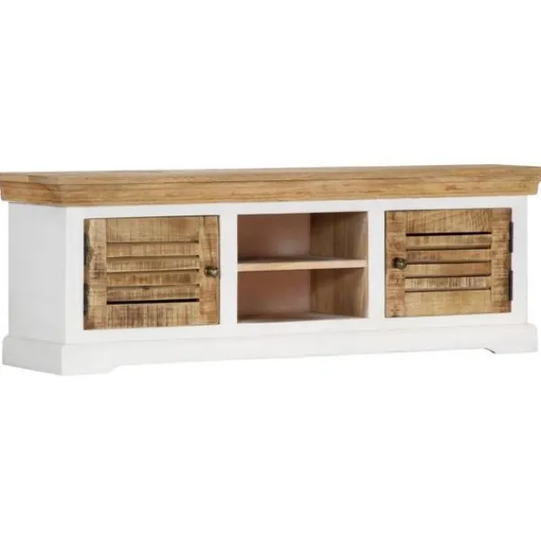 vidaXL Tv-Bänkar>TV-bänk 118x30x40 cm massivt mangoträ