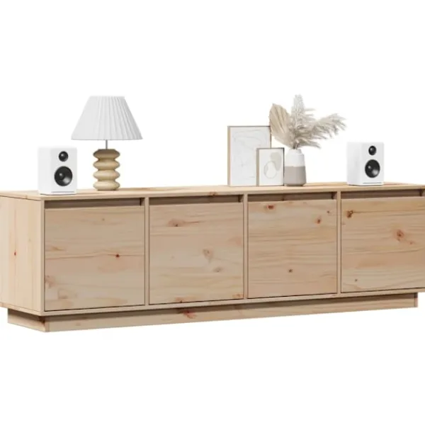 vidaXL Tv-Bänkar>Tv-bänk 156x37x45 cm massiv furu
