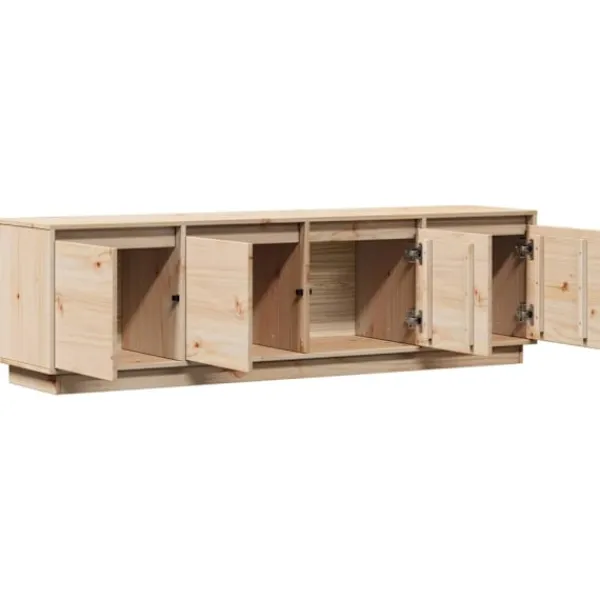 vidaXL Tv-Bänkar>Tv-bänk 156x37x45 cm massiv furu