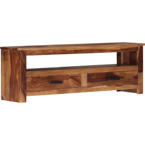 vidaXL Tv-Bänkar>TV-bänk 118x30x40 cm massivt sheshamträ