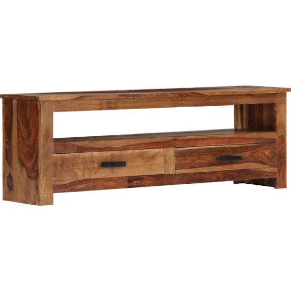 vidaXL Tv-Bänkar>TV-bänk 118x30x40 cm massivt sheshamträ