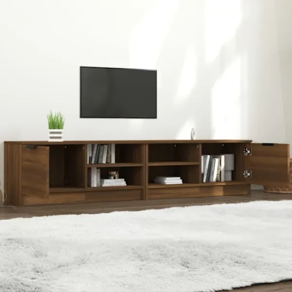 vidaXL Tv-Bänkar>Tv-bänkar 2 st ek 80x35x36,5 cm konstruerat trä