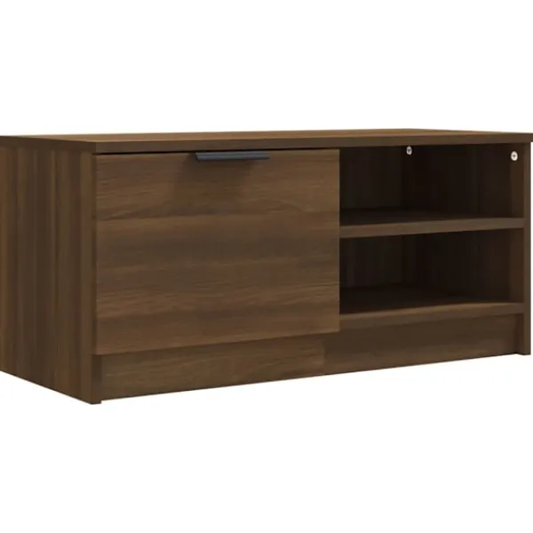vidaXL Tv-Bänkar>Tv-bänkar 2 st ek 80x35x36,5 cm konstruerat trä