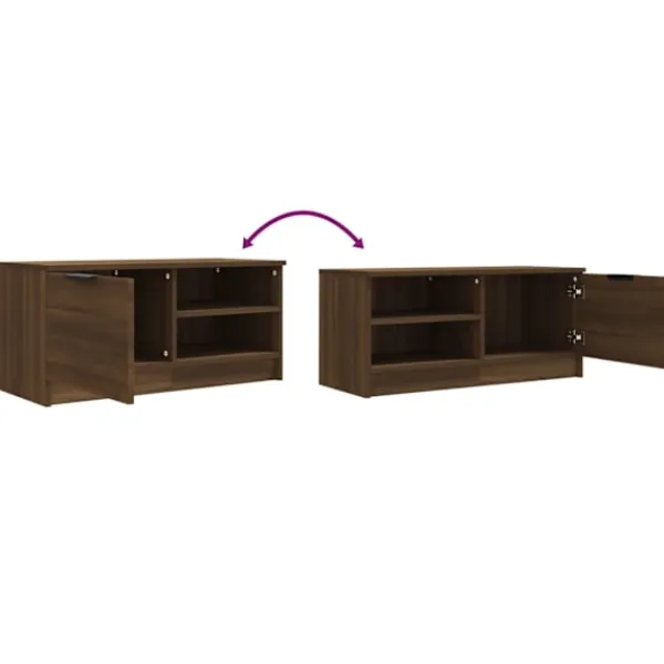 vidaXL Tv-Bänkar>Tv-bänkar 2 st ek 80x35x36,5 cm konstruerat trä